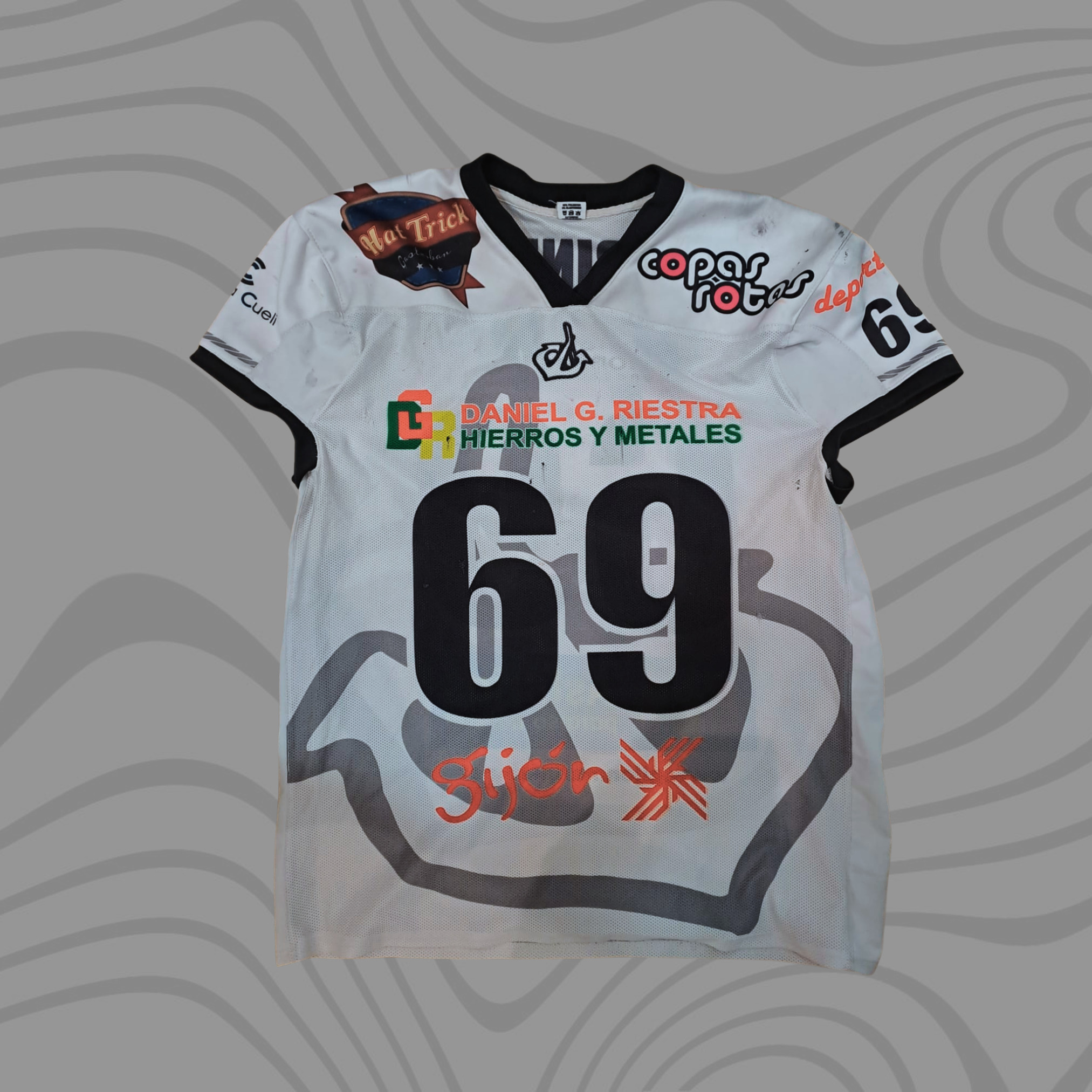 UNIFORMES DE JUEGO ANTIGUO - TACKLE -  Temps. 16, 17, 18, 19 Visitante. #69