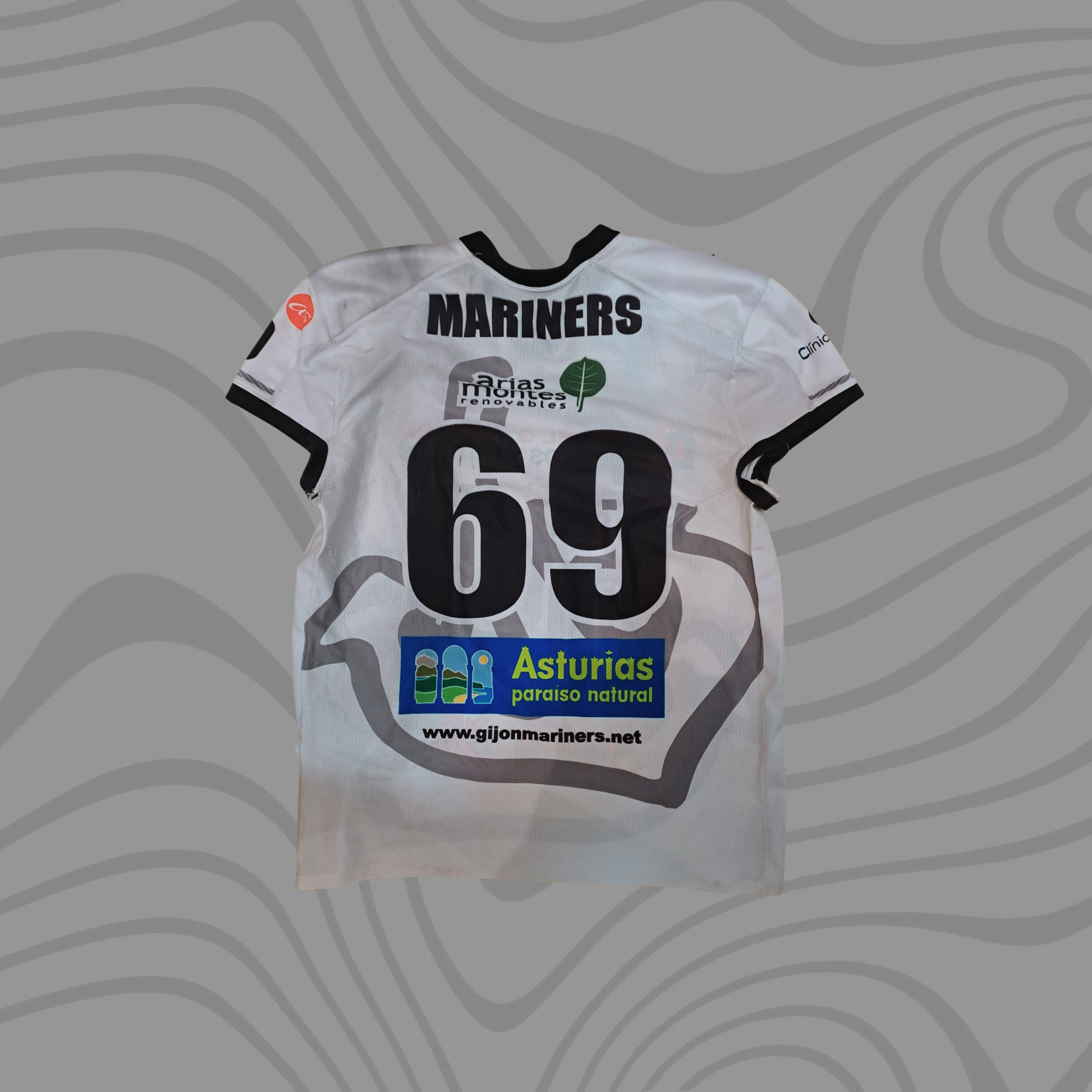 UNIFORMES DE JUEGO ANTIGUO - TACKLE -  Temps. 16, 17, 18, 19 Visitante. #69